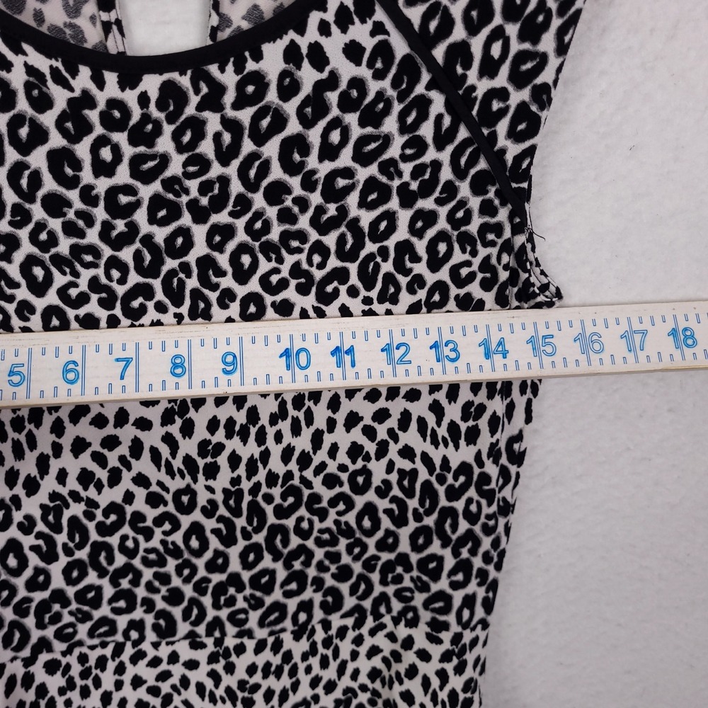 Juicy Couture Leopard Print Ruched Sheath Dress Keyhole Back Size M Y2K - Picture 5 of 12